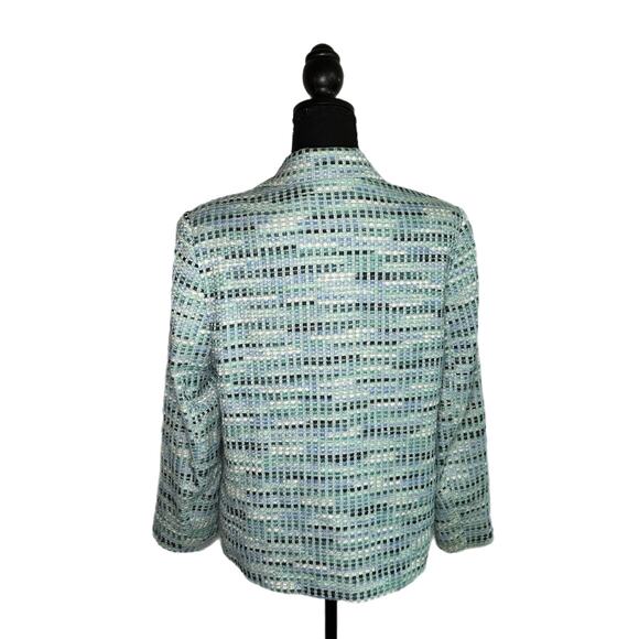 Alfred Dunner Women’s Teal Pant Suit, Size 12p, Pre-owned - Picture 3 of 9